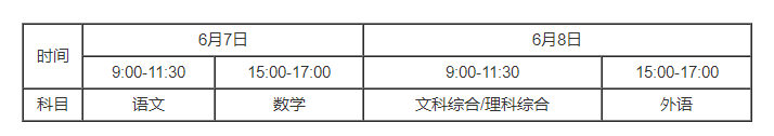 安徽高考时间2023年具体时间（公布）